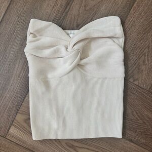 DISSH Cream Knotted Top